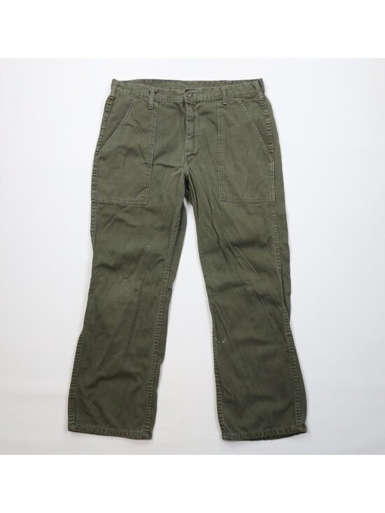 Vintage 60s 70s Military Vietnam War Mens 34x29 Utility Field Pants Green USA